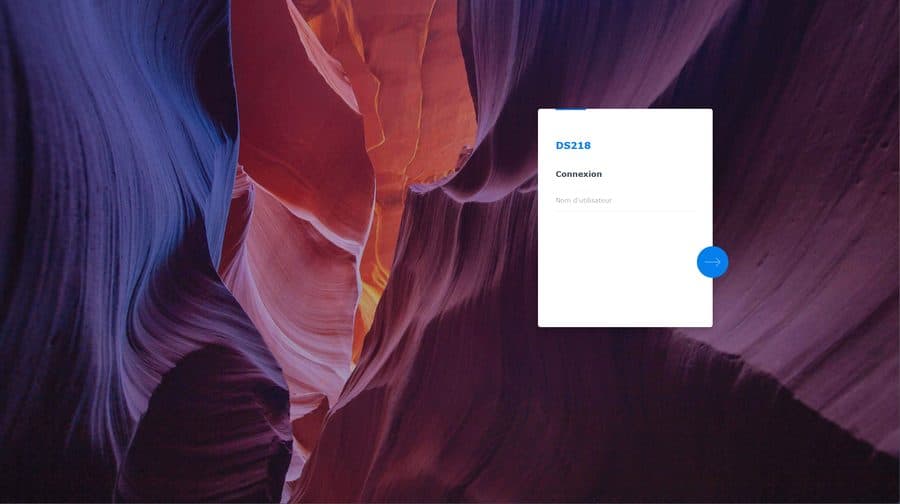 Écran de connexion de DSM