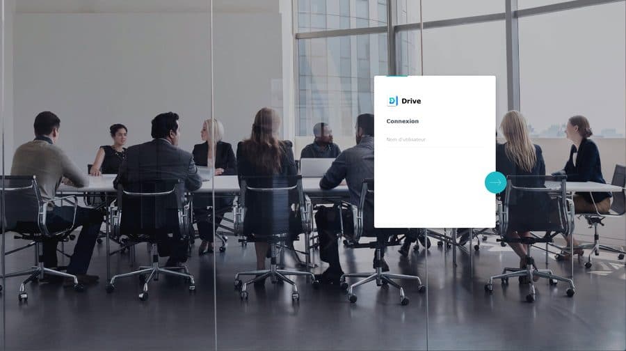 Écran de connexion de Synology Drive